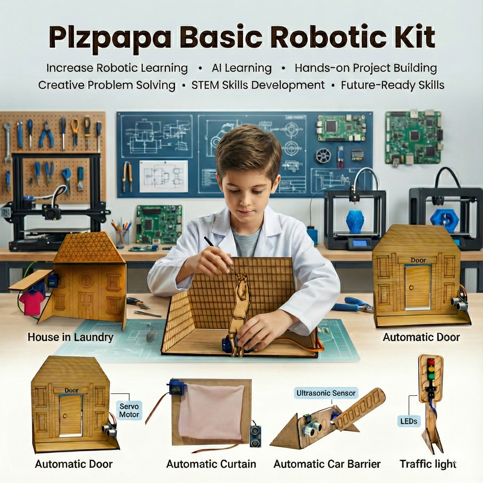 Plzpapa Ultimate Basic Robotic Kit | Arduino STEM Project | With Video Tutorials