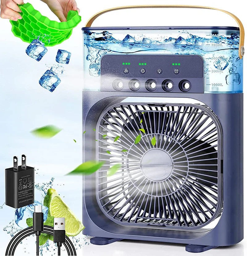 3 in 1 - Mini Portable Air Conditioner Fan with LED light [KT-948]